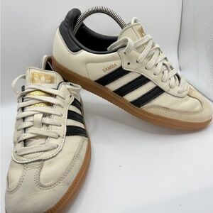 adidas Samba Leather Sneakers with Gum Sole